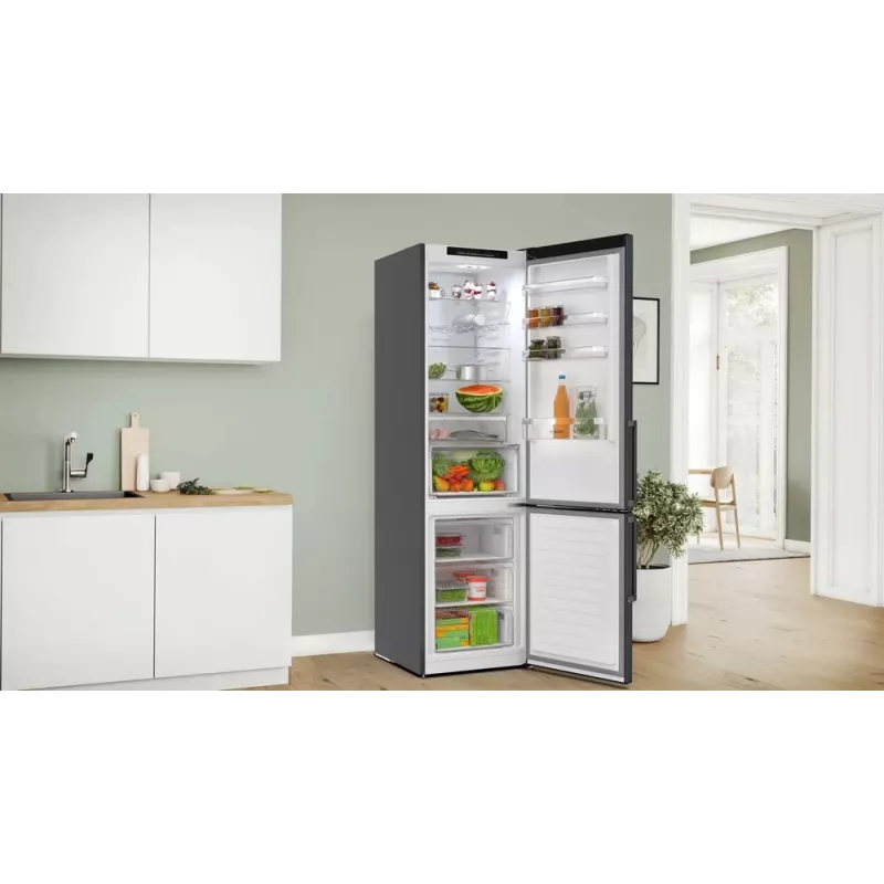Bosch KGN39VXAU chłodziarko-zamrażarka Wolnostojąca 363 L Czarny