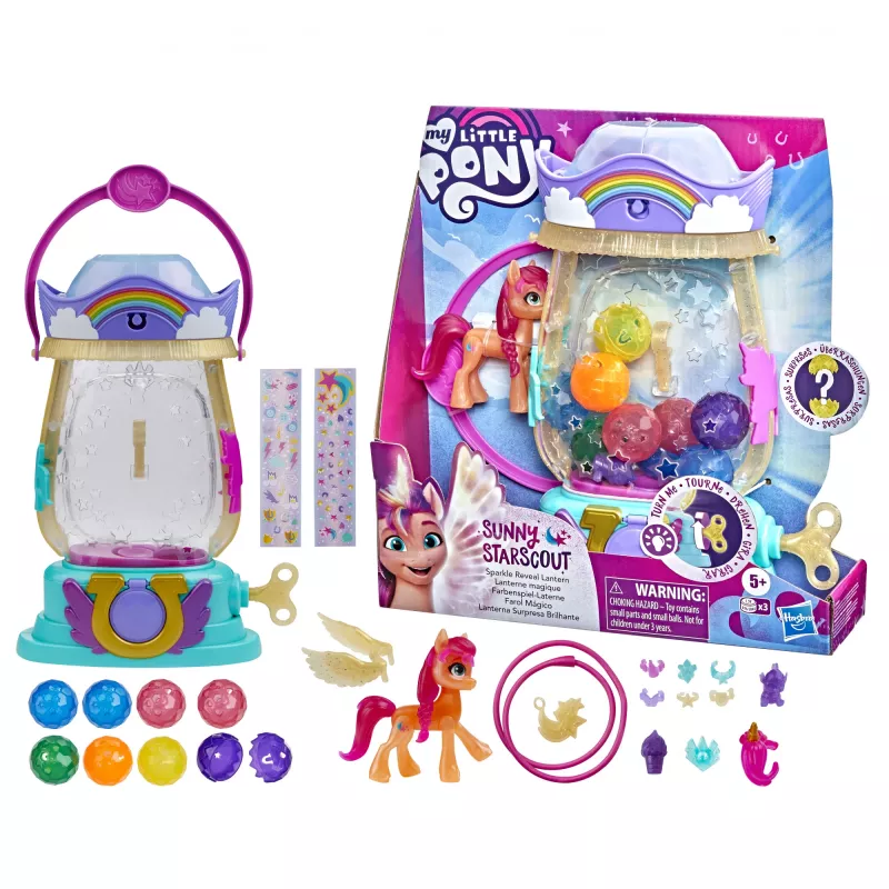 My Little Pony: Film Nowej Generacji Lampion Sparkle Reveal Sunny Starscout – Świecąca Zabawka z 25 Elementami, Niespodzianki