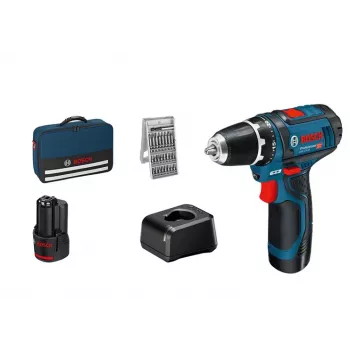 Wkrętarka akumulatorowa Bosch GSR 12V-15 Professional, 1300 obr./min, Czarny, Niebieski