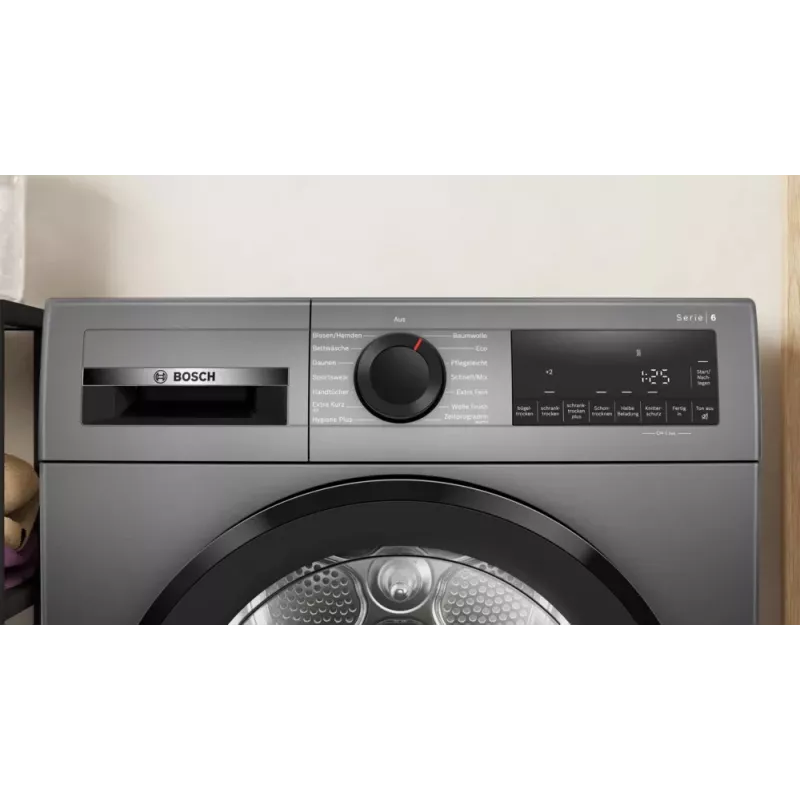 Suszarka Bosch Serie 6 WQG243DR10 wolnostojąca ładowana od przodu 9 kg szara