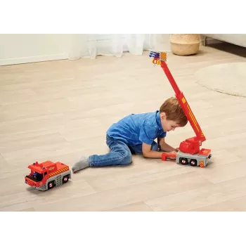 Zabawkowy wóz strażacki z dźwigiem Simba-Dickie Fireman Sam 2-w-1 (czerwony/żółty)