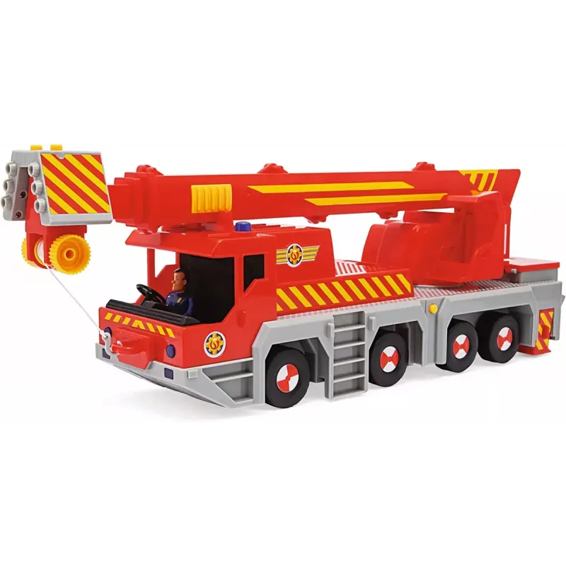 Zabawkowy wóz strażacki z dźwigiem Simba-Dickie Fireman Sam 2-w-1 (czerwony/żółty)