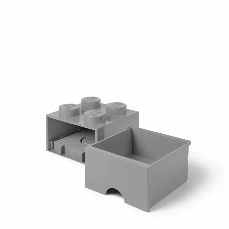 Komoda room copenhagen LEGO Brick Drawer 4, szara, modułowa szuflada do przechowywania