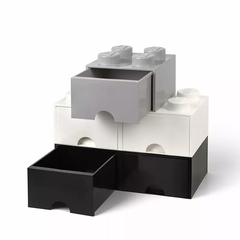 Komoda room copenhagen LEGO Brick Drawer 4, szara, modułowa szuflada do przechowywania