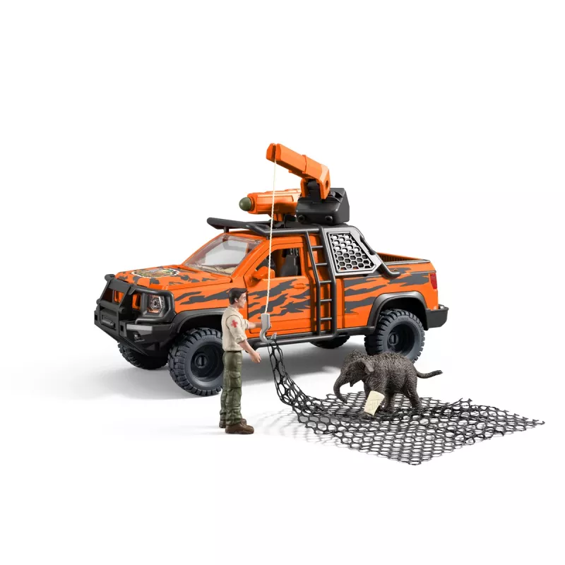 Zestaw zabawkowy Schleich Off-Road Adventure in the Jungle — motyw dżungli, plastikowe figurki, wiek 3–8 lat