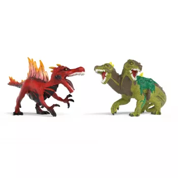 Zestaw figurek zabawek Schleich Eldrador Creatures Ognisty Dinozaur kontra Dżunglowy Jaszczur, model 70834
