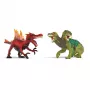 Zestaw figurek zabawek Schleich Eldrador Creatures Ognisty Dinozaur kontra Dżunglowy Jaszczur, model 70834