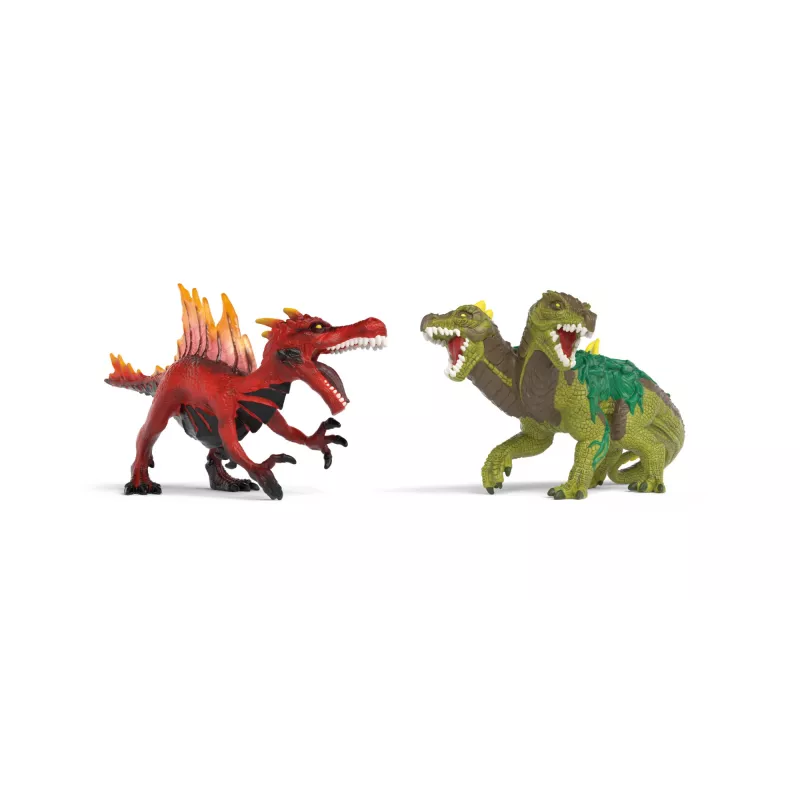 Zestaw figurek zabawek Schleich Eldrador Creatures Ognisty Dinozaur kontra Dżunglowy Jaszczur, model 70834