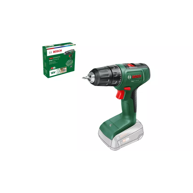 Bosch EasyDrill 18V-40 1630 RPM Keyless 1.3 kg Czarny, Zielony
