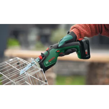 Bezprzewodowa pilarka szablasta Bosch Keo 2300 spm, 18 V, 2 Ah, 2300 spm, skok 115 mm, waga 1,4 kg