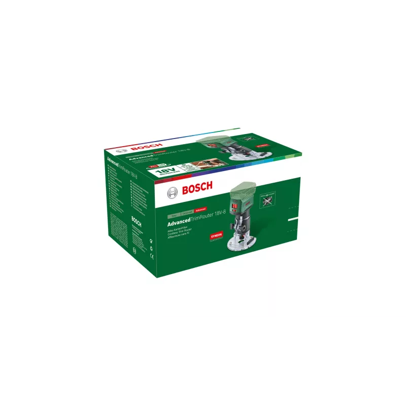 Bosch AdvancedTrimRouter 18V-8, 8 mm, 30000 RPM, zielony, akumulatorowa, 1,1 kg, 160 mm