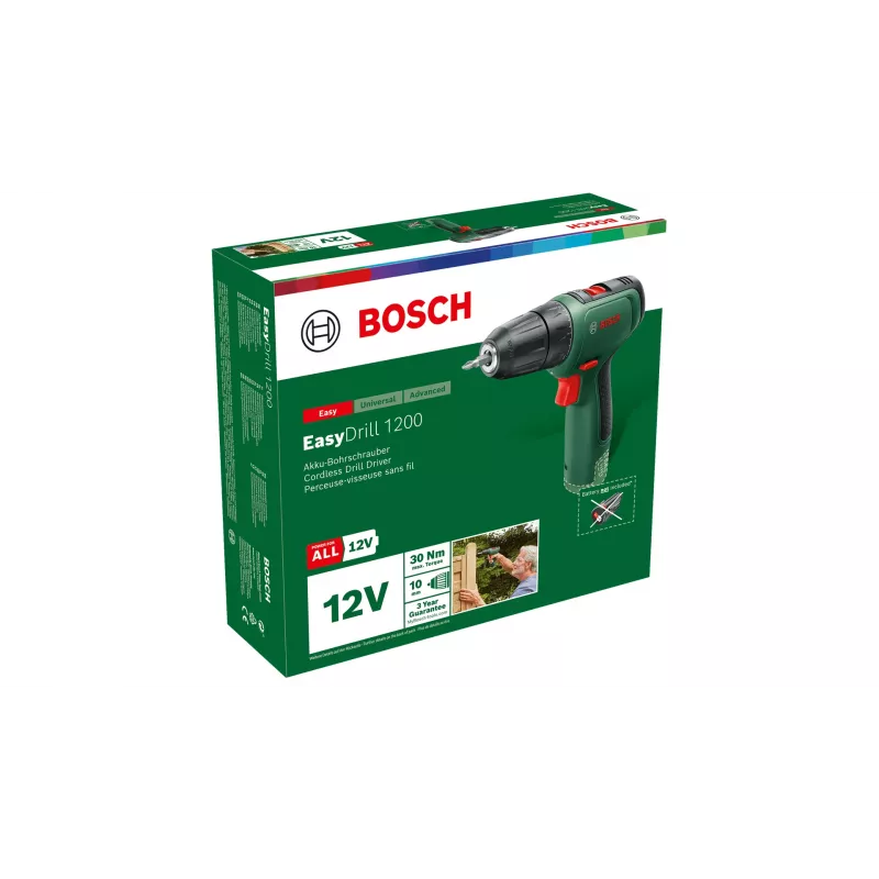 Bosch EasyDrill 1200 1500 obr./min beznarzędziowe 940 g czarny, zielony