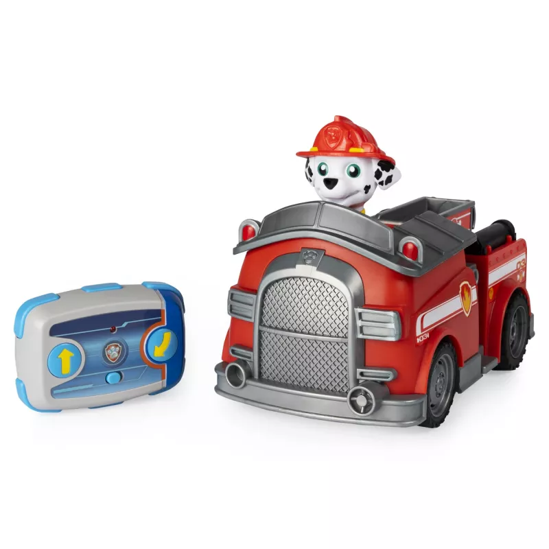 PAW Patrol , Marshall Zdalnie Sterowany Wóz Strażacki z Dwukierunkowym Sterowaniem, dla Dzieci od 3 lat