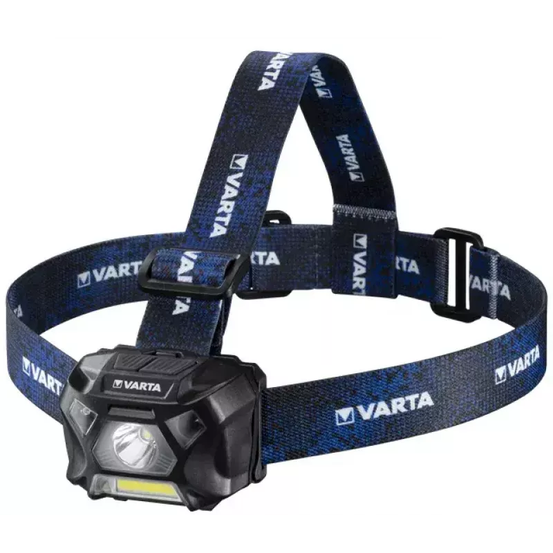 Latarka na głowę Varta WORK FLEX MOTION SENSOR H20 czarna niebieska LED 150 lm 20 h