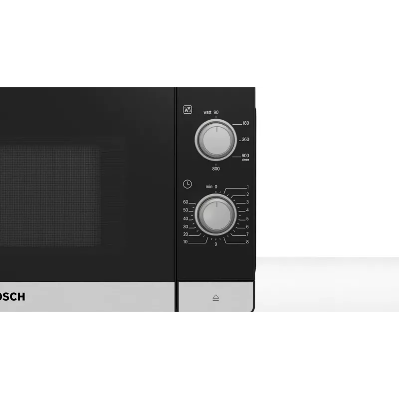 Bosch Serie 2 FFL020MS2 kuchenka mikrofalowa Czarna, Stali nierdzewnej Kuchenka mikrofalowa wolnostojąca Blat 20 L 800 W