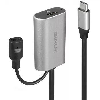 Lindy 5m USB 3.2 Gen 1 C/C Active Extension, 5 m, USB C, USB C, USB 3.2 Gen 1 (3.1 Gen 1), 5 Gbit/s, czarny