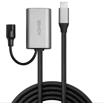 Lindy 5m USB 3.2 Gen 1 C/C Active Extension, 5 m, USB C, USB C, USB 3.2 Gen 1 (3.1 Gen 1), 5 Gbit/s, czarny