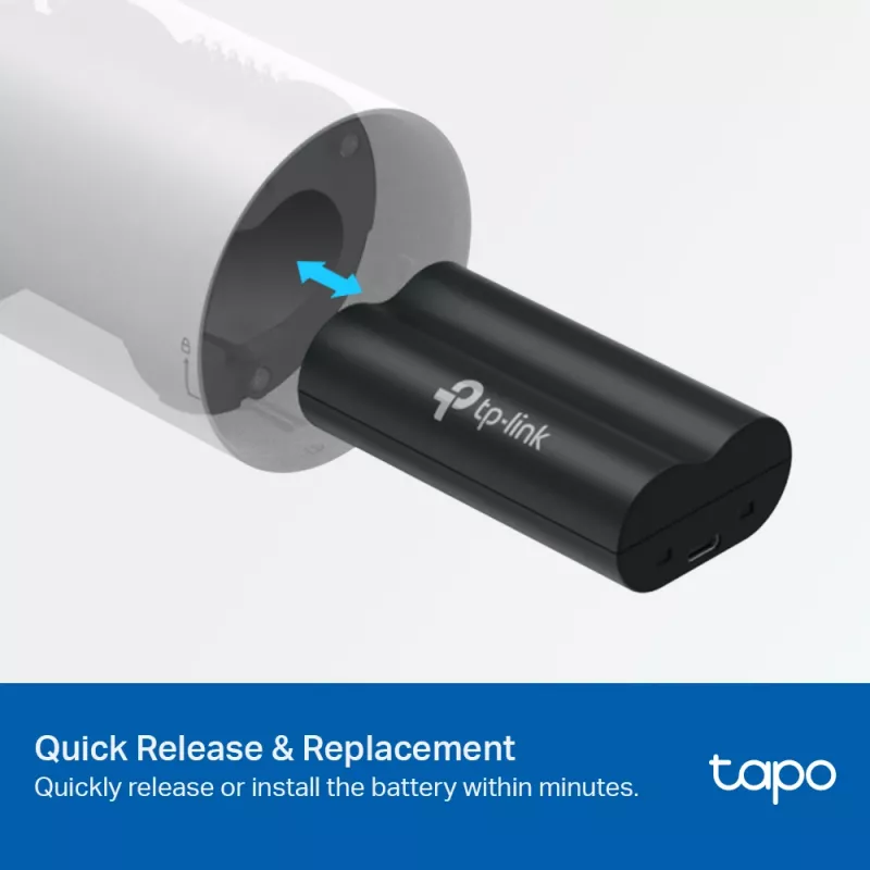 TP-Link Tapo Battery Pack, Bateria, Uniwersalna, TP-Link, Czarny, Tapo C420, Tapo C400, Tapo D230, Litowa