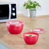 Box EMSA N10605 Round 1.1 L czerwony Transparent 95 mm 16.7 cm