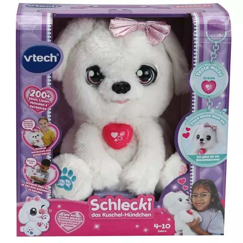 Pluszowa zabawka VTech Schlecki, milutki szczeniaczek — interaktywny pluszowy szczeniaczek VTech