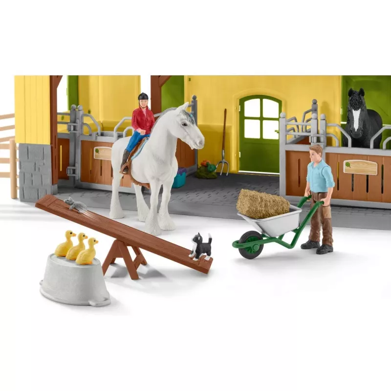 schleich FARM WORLD Stajnia dla koni, Farma, Zwierzęta gospodarskie / zabawki rolnicze, 3 lat(a), Wielokolorowy, Plastik