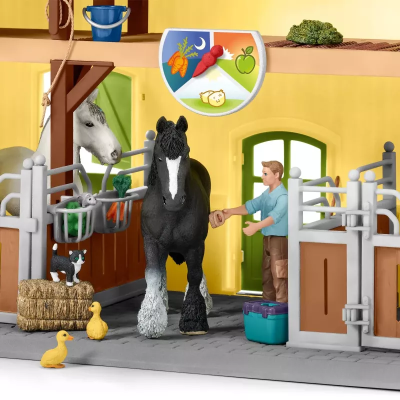 schleich FARM WORLD Stajnia dla koni, Farma, Zwierzęta gospodarskie / zabawki rolnicze, 3 lat(a), Wielokolorowy, Plastik