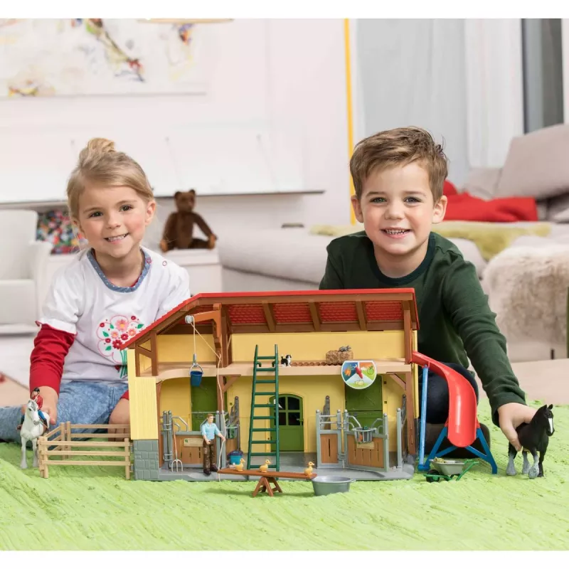 schleich FARM WORLD Stajnia dla koni, Farma, Zwierzęta gospodarskie / zabawki rolnicze, 3 lat(a), Wielokolorowy, Plastik