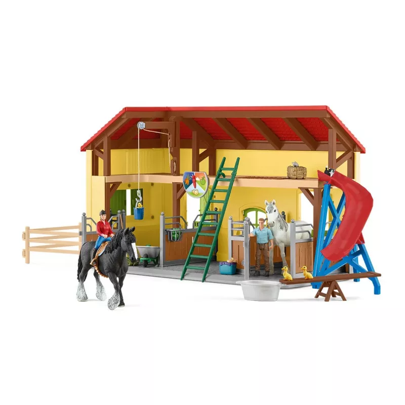 schleich FARM WORLD Stajnia dla koni, Farma, Zwierzęta gospodarskie / zabawki rolnicze, 3 lat(a), Wielokolorowy, Plastik