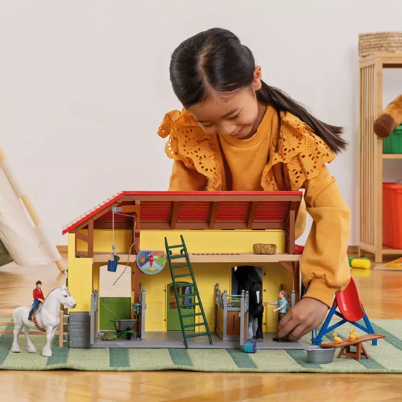schleich FARM WORLD Stajnia dla koni, Farma, Zwierzęta gospodarskie / zabawki rolnicze, 3 lat(a), Wielokolorowy, Plastik