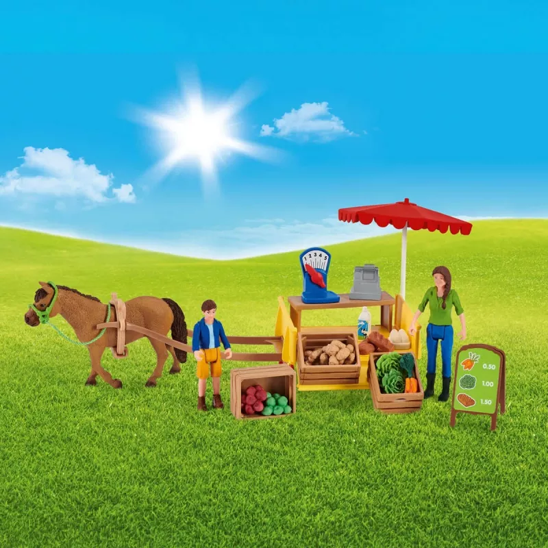 Mobilny Stragan Farm Life Słoneczny Dzień Schleich 42528