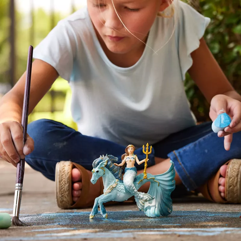 Figurka Schleich BAYALA Syrena Eyela na podwodnym koniu