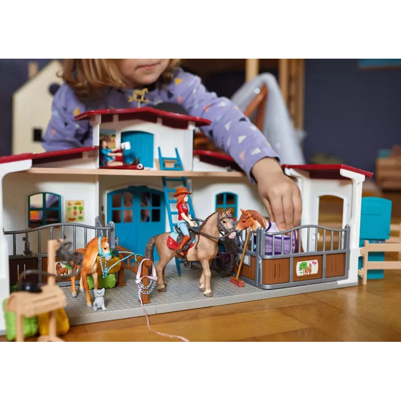 schleich HORSE CLUB Lakeside Riding Center, Farma, Stajnia dla koni, Konie, 5 lat, Wielokolorowy, Plastik