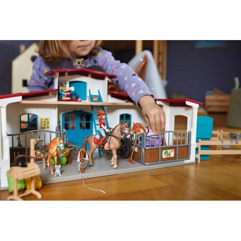 schleich HORSE CLUB Lakeside Riding Center, Farma, Stajnia dla koni, Konie, 5 lat, Wielokolorowy, Plastik