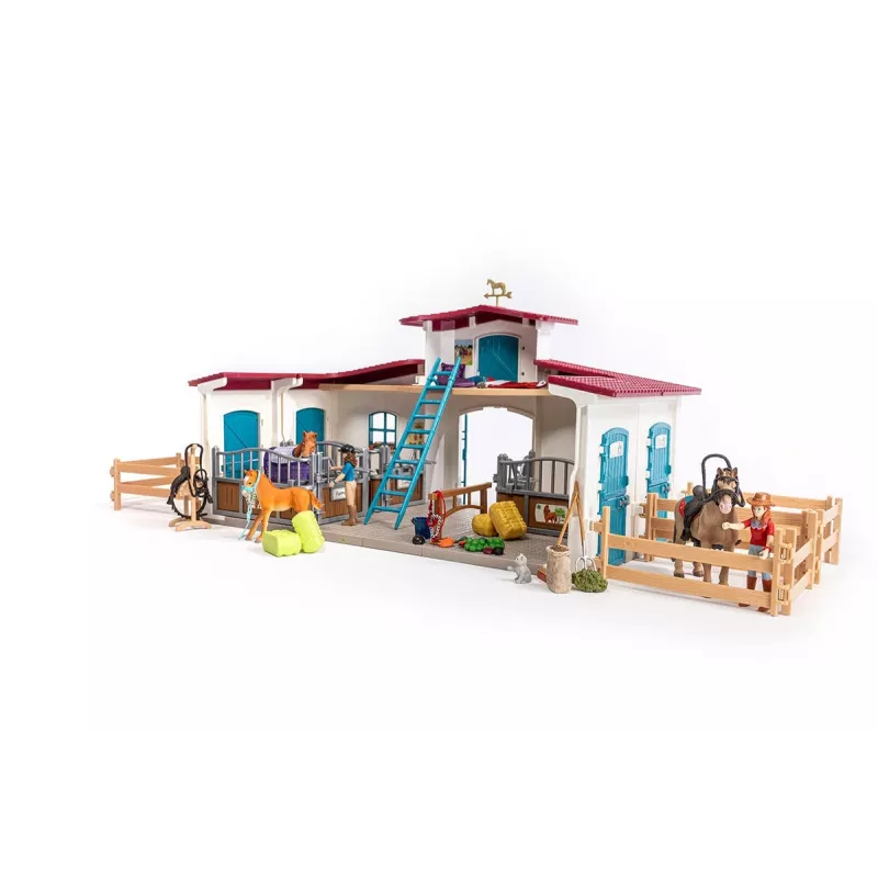 schleich HORSE CLUB Lakeside Riding Center, Farma, Stajnia dla koni, Konie, 5 lat, Wielokolorowy, Plastik