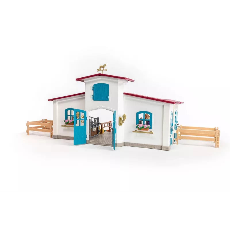 schleich HORSE CLUB Lakeside Riding Center, Farma, Stajnia dla koni, Konie, 5 lat, Wielokolorowy, Plastik