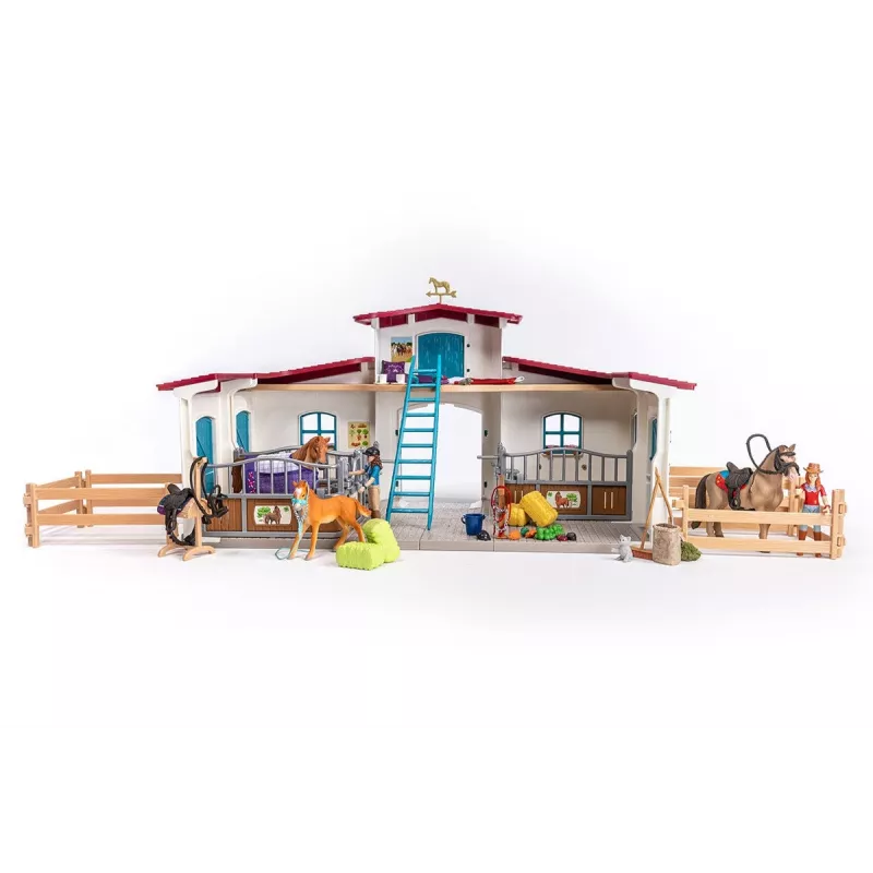 schleich HORSE CLUB Lakeside Riding Center, Farma, Stajnia dla koni, Konie, 5 lat, Wielokolorowy, Plastik