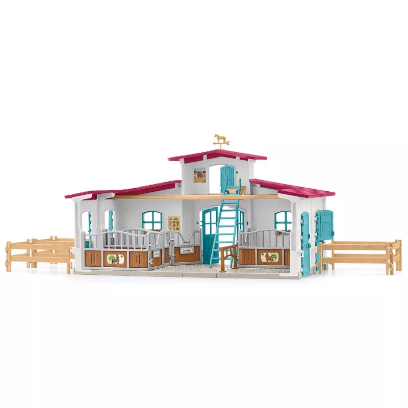schleich HORSE CLUB Lakeside Riding Center, Farma, Stajnia dla koni, Konie, 5 lat, Wielokolorowy, Plastik