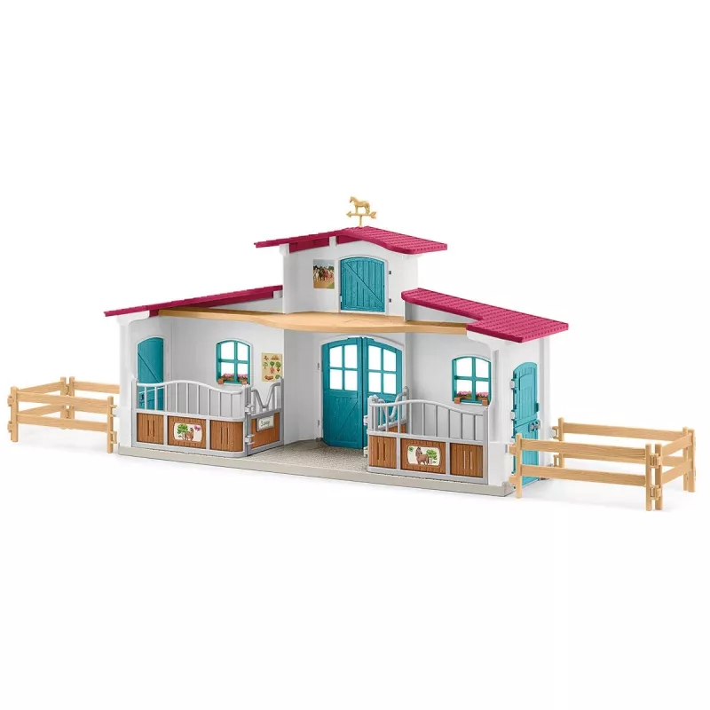 schleich HORSE CLUB Lakeside Riding Center, Farma, Stajnia dla koni, Konie, 5 lat, Wielokolorowy, Plastik