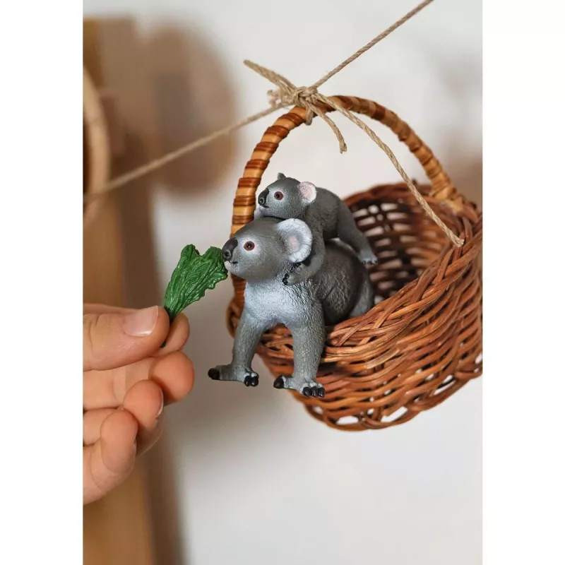 Schleich WILD LIFE Matka koala z młodym 42566 zielono-szary