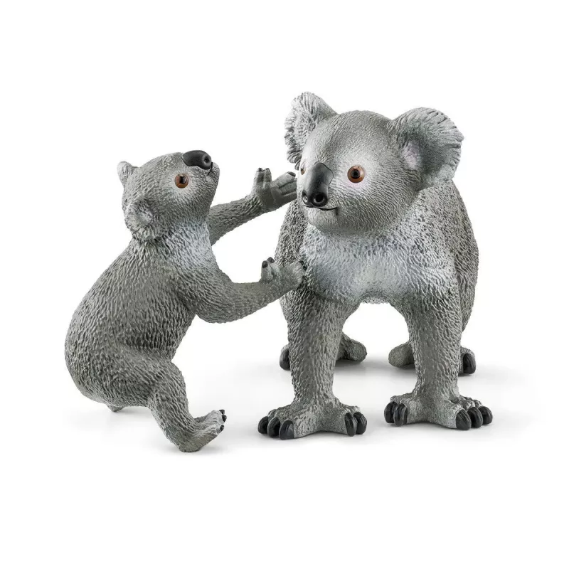 Schleich WILD LIFE Matka koala z młodym 42566 zielono-szary
