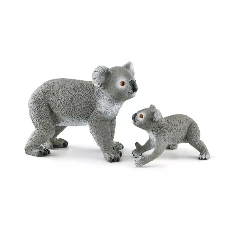 Schleich WILD LIFE Matka koala z młodym 42566 zielono-szary
