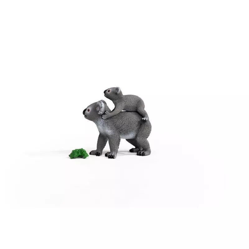 Schleich WILD LIFE Matka koala z młodym 42566 zielono-szary