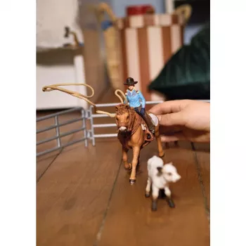 schleich Cowgirl Team Roping Fun, 3 lat(a), Wielokolorowy