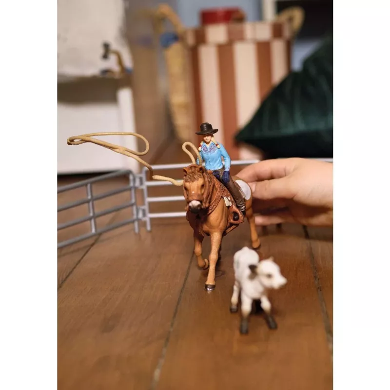 schleich Cowgirl Team Roping Fun, 3 lat(a), Wielokolorowy