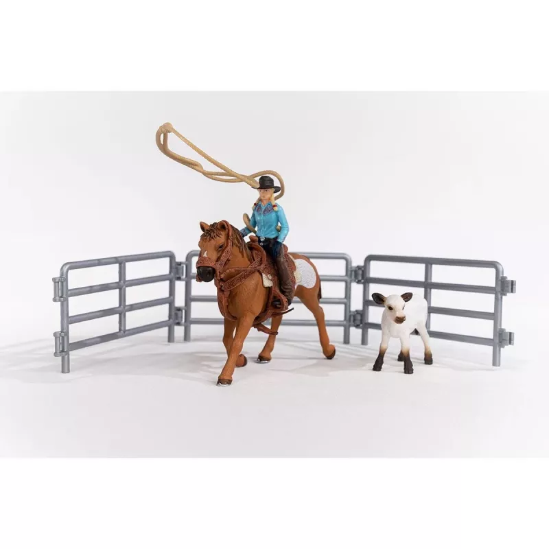schleich Cowgirl Team Roping Fun, 3 lat(a), Wielokolorowy