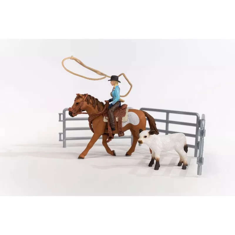 schleich Cowgirl Team Roping Fun, 3 lat(a), Wielokolorowy