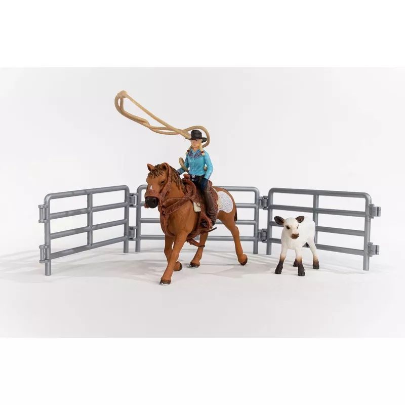schleich Cowgirl Team Roping Fun, 3 lat(a), Wielokolorowy