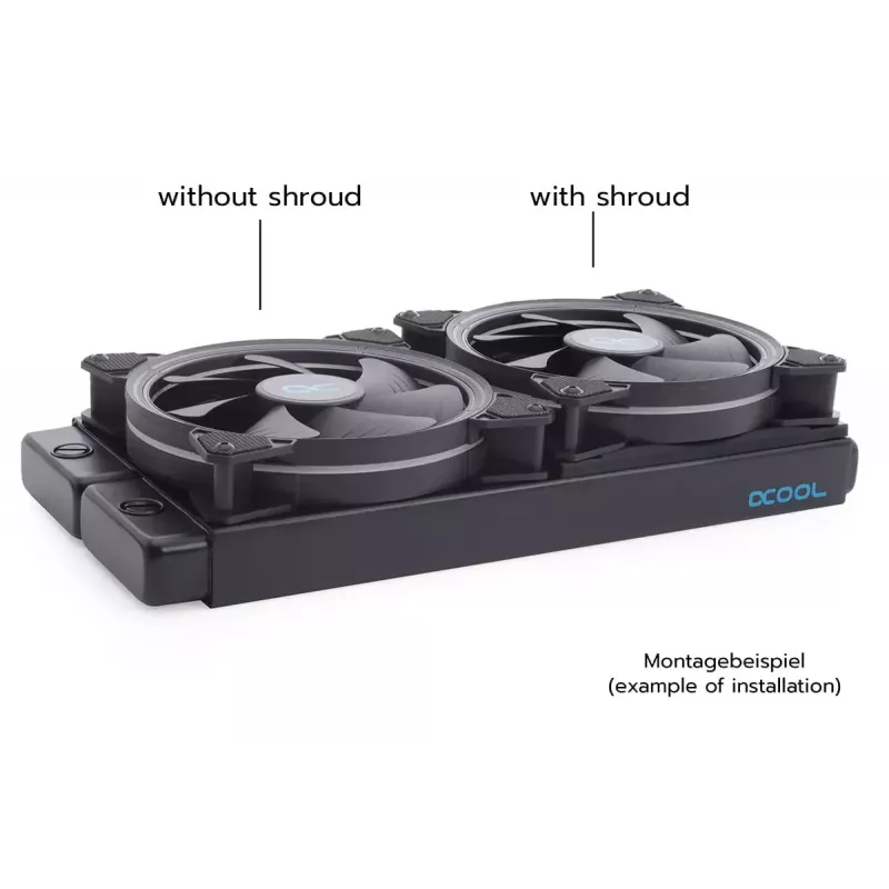 Alphacool 24831 osłona wentylatora silikonowa czarna 14 cm