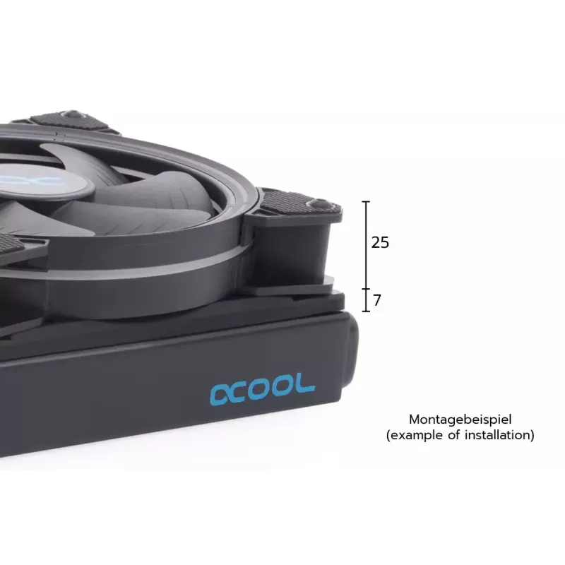 Alphacool 24831 osłona wentylatora silikonowa czarna 14 cm