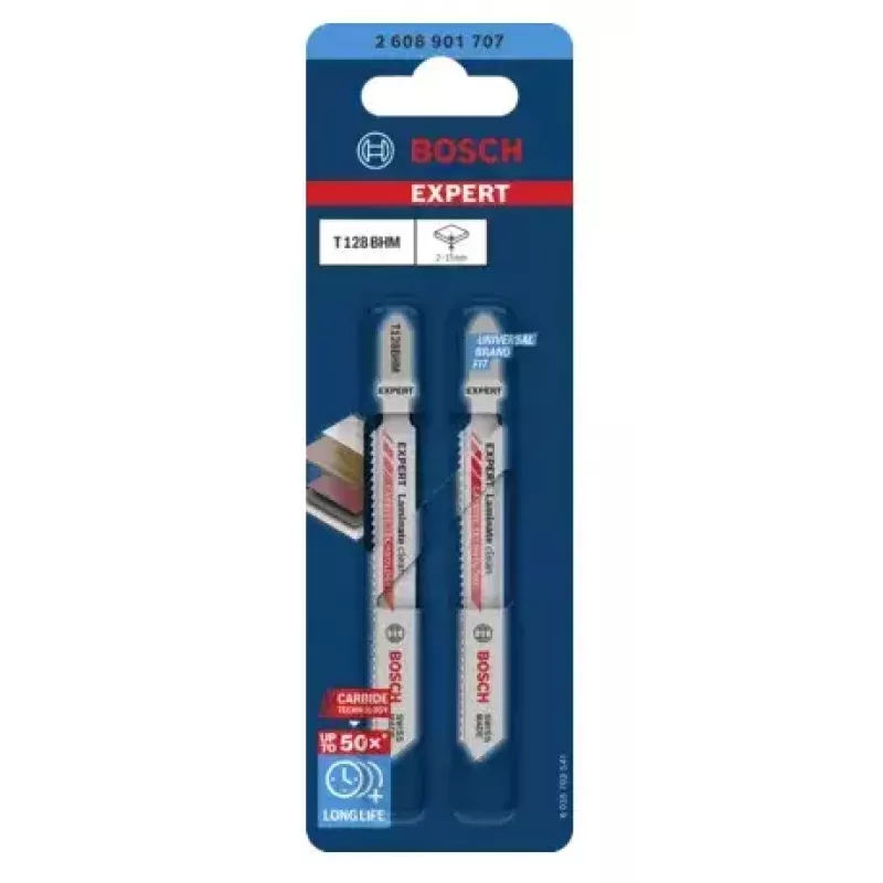 Brzytwa do wyrzynarki Bosch T128BHM Carbide 2 szt. do laminatu, PVC